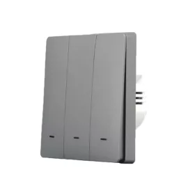   SmartWise B63 UNI Zigbee 3.0 + RF, 3-gang smart wall switch, universial wiring, physical push-button, grey 