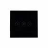 SmartWise roller shutter / shader / curtain smart switch, eWeLink compatible, with black touch glass front panel