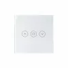 SmartWise roller shutter / shader / curtain smart switch, eWeLink compatible, with white touch glass front panel
