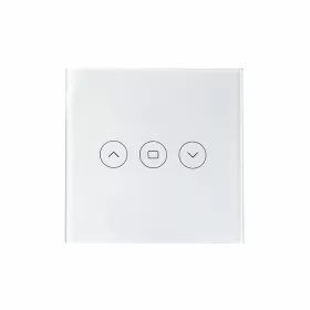   SmartWise roller shutter / shader / curtain smart switch, eWeLink compatible, with white touch glass front panel