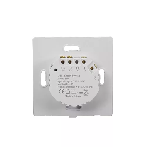 SmartWise T63 UNI Wi-Fi + eWeLink-Remote, 3-gang smart wall switch with universal wiring and touch switch, WITHOUT FRONT PANEL