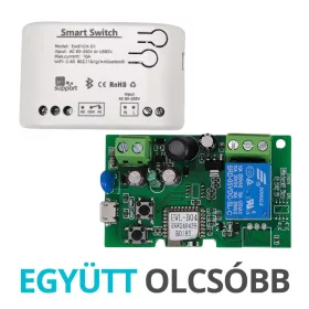   SmartWise 85V-250V AC Wi-Fi + eWeLink-Remote 1-gang smart relay switch, NO/NC, dry contact, momentary switch