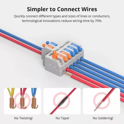Sonoff D1-2 Quick Wire Splicing Connector Splitter (with 10 types, 54 pcs kit)