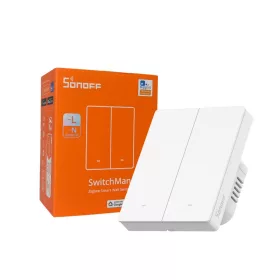   SONOFF SwitchMan M5 Zigbee smart wall switch, 2-gang, modular version, white (ZBM5-2C-80W)