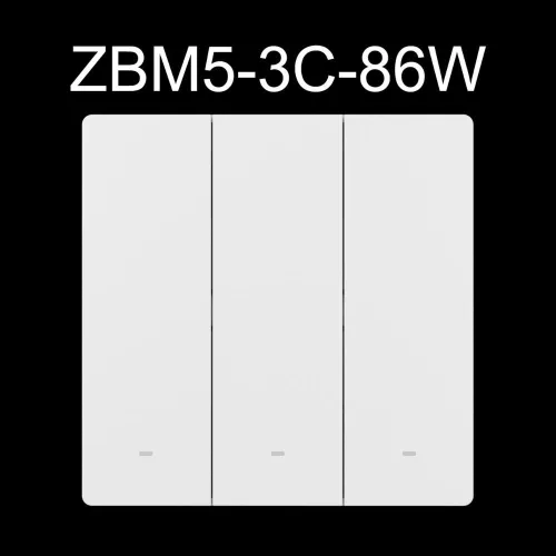 SONOFF SwitchMan M5 Zigbee smart wall switch, 3-gang, standalone version, white (ZBM5-3C-86W)