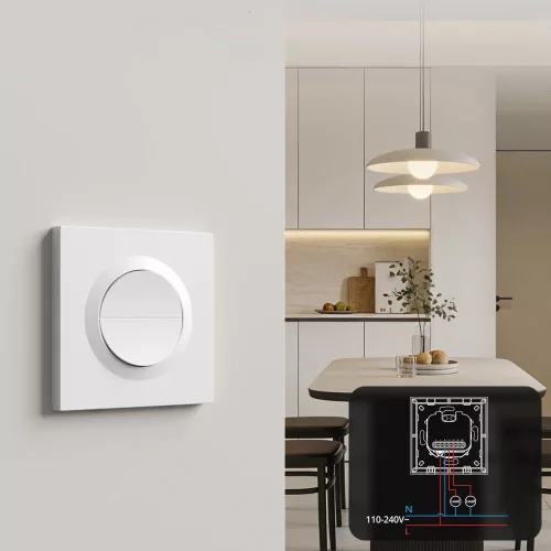 SONOFF Orb-MW2 2-Gang Matter over Wi-Fi Smart Switch – dual-channel switch, Wi-Fi, Matter, white (MINI-2GS-E)