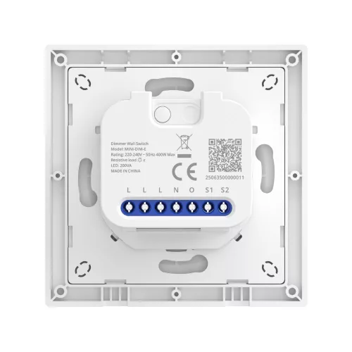 SONOFF Orb-DIM Matter over Wi-Fi Dimmer Wall Switch – dimmer switch with power monitoring, Matter, Wi-Fi, white (MINI-DIM-E)