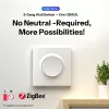 SONOFF Orb-ZBW2L 2-Gang Zigbee Smart Switch (No Neutral) – dual-channel, live-wire only switch, Zigbee, white (MINI-ZB2GS-L-E)
