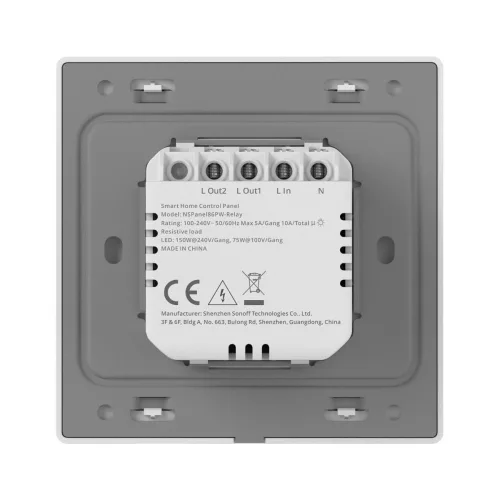 SONOFF NSPanel Pro Gen2 Smart Home Control Panel – Central control panel with two-channel relay, Wi-Fi, Zigbee, Matter, Bluetooth, white (NSPanel86PW-Relay)