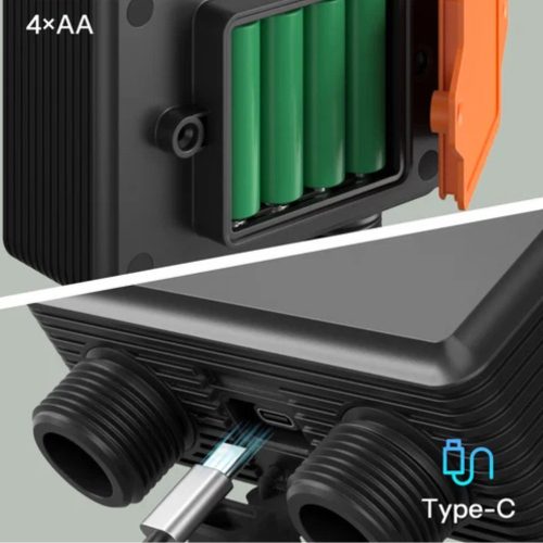 SONOFF Hydro DUO – two‑channel smart water valve with flow meter, Zigbee, black (SWV-ZF2E)