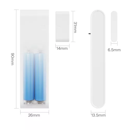 SONOFF SenseGuard DW Gen2 – Door/window opening sensor, Zigbee, white (SNZB-04PR2)