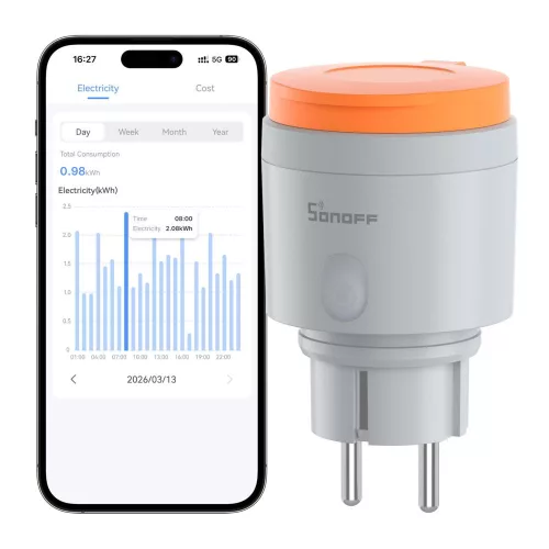 Sonoff S61s Outdoor plug – Outdoor smart plug with energy monitoring, Wi-Fi, Matter (S61STPF-PM-O)
