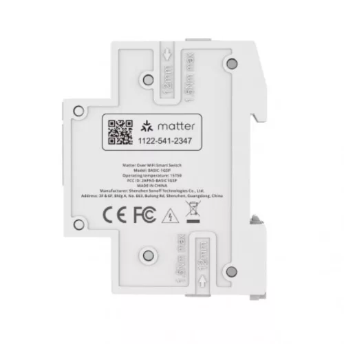 Sonoff Basic DIN Rail – Smart DIN-rail mountable 32A relay module with energy monitoring, WiFi, Bluetooth, Matter (BASIC-1GSP)