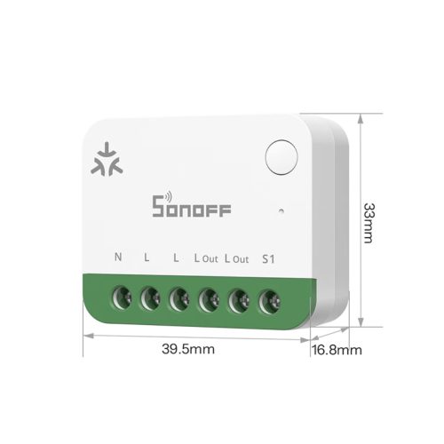 Sonoff MINI ONE PM – Relay module, single‑circuit, with energy monitoring, Wi‑Fi, Matter (MINI-1GSP)