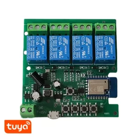   TuyaSmart 4CH 5V-32V AC/DC – Four-gang, Wi-Fi , RF, smart relay with NO/NC contacts